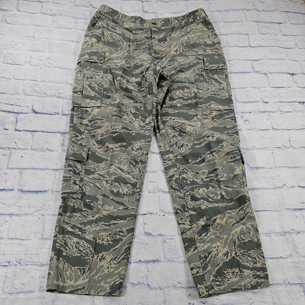 US Air Force ABU Cargo Pants Mens 40R Gray Digital Tiger Stripe Camo Tactical